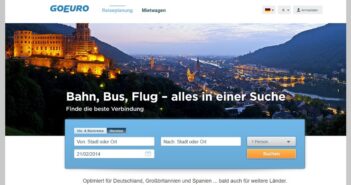 GoEuro: Nutzer buchen Reisen online. (Foto: Screenshot, archive.org)